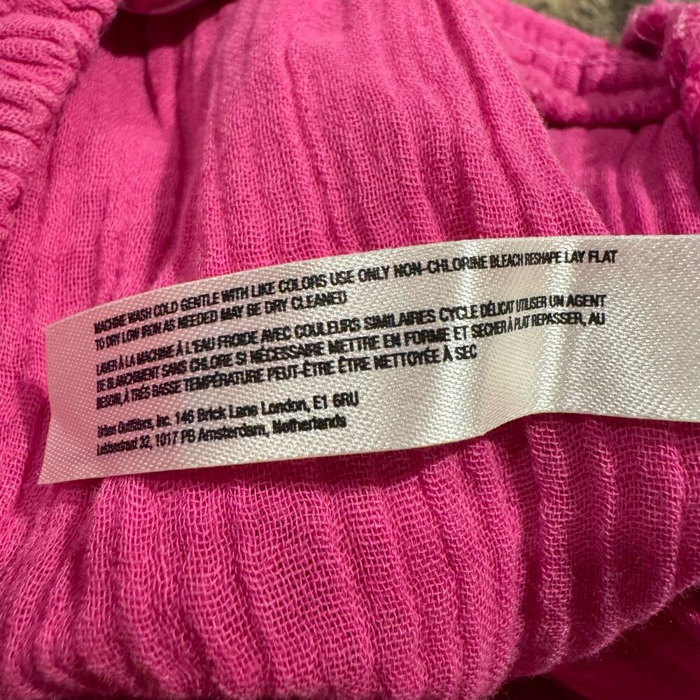 NWT Anthropologie Jumpsuit Gauze Cottage Boho Prairie Y2K Romantic Pink Medium - Picture 6 of 7